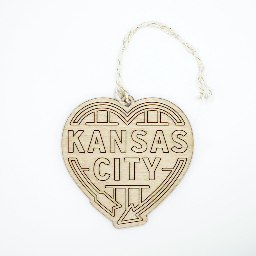 Kansas City Heart Sign Ornament