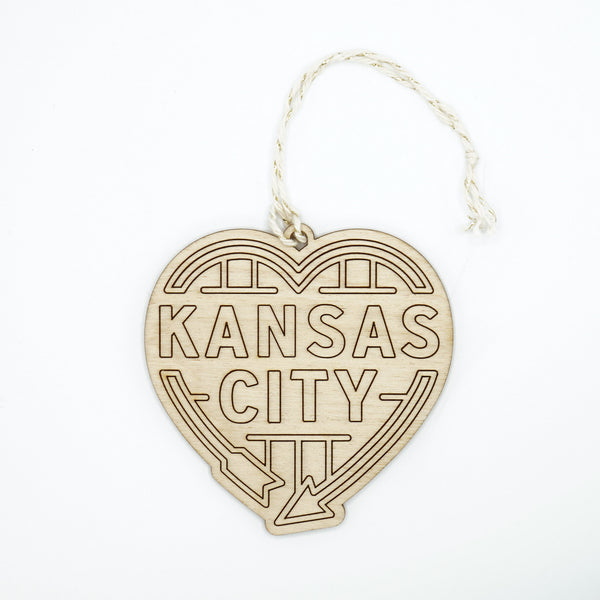 Kansas City Heart Sign Ornament