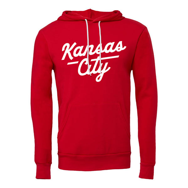 Athletic Script Hoodie (Red)