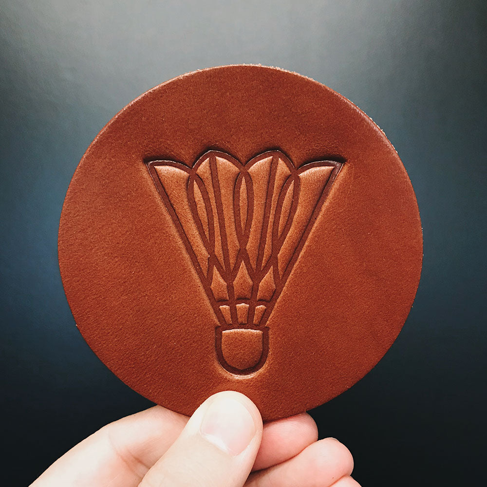 Shuttlecock Leather Coaster