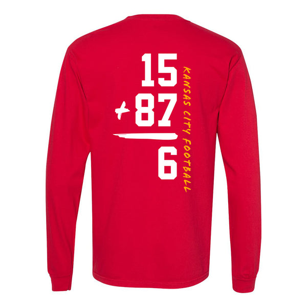 Football Math Long-Sleeve Tee (Red)