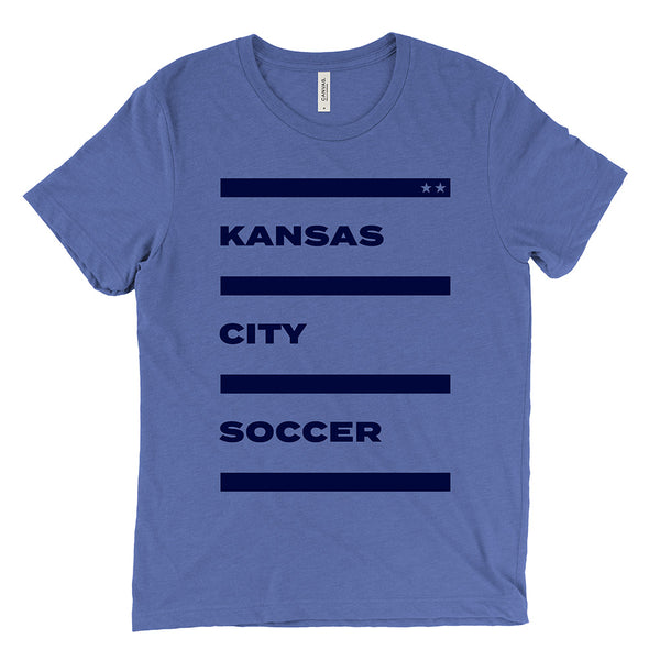 Kansas City Soccer Hoops Tee (Light Blue)