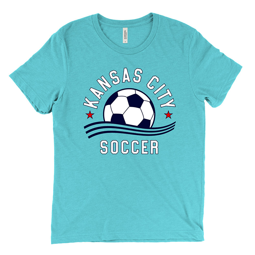 【関税・送料込み】 Amish Soccer Tee Kansas City Teal Soccer Tee (Teal) – Flint & Field