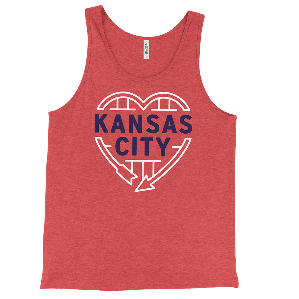 Kansas City Heart Sign Tank Top (Red)