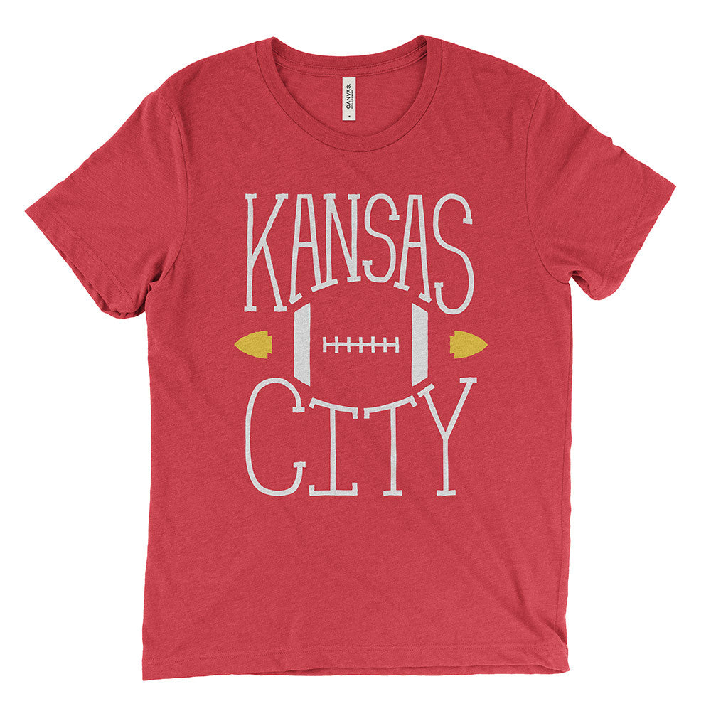 Kansas City – Football Tee (Heather Red)