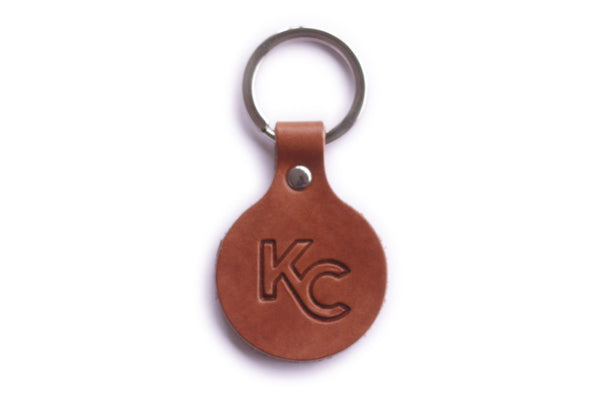 Monogram KC Leather Key Fob