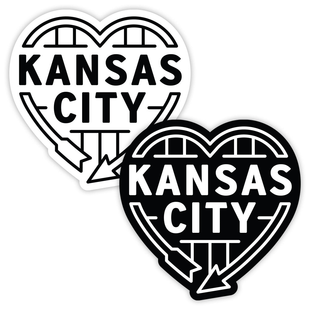 Kansas City Heart Sign Sticker – Flint & Field