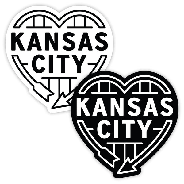 Kansas City Heart Sign Sticker